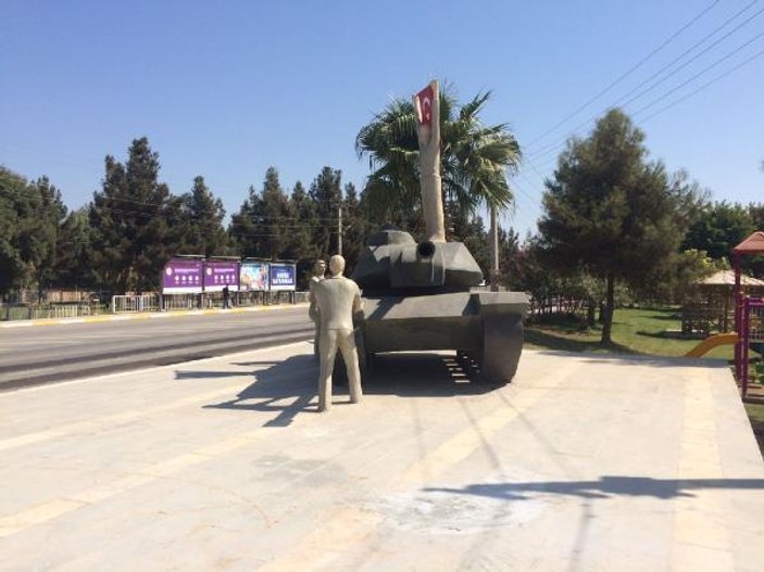 Harran'da 15 Temmuz Anıtı'ndaki Erdoğan heykeli kaldırıldı