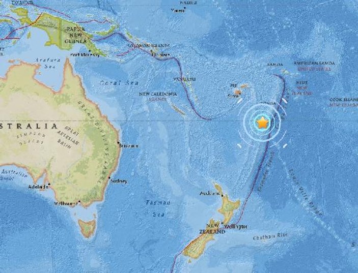 Fiji Adaları'nda 6.4 ve 5.1 büyüklüğünde deprem