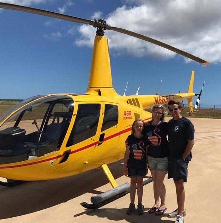 Texas'ta bir öğrenci okula babasının helikopteriyle gitti