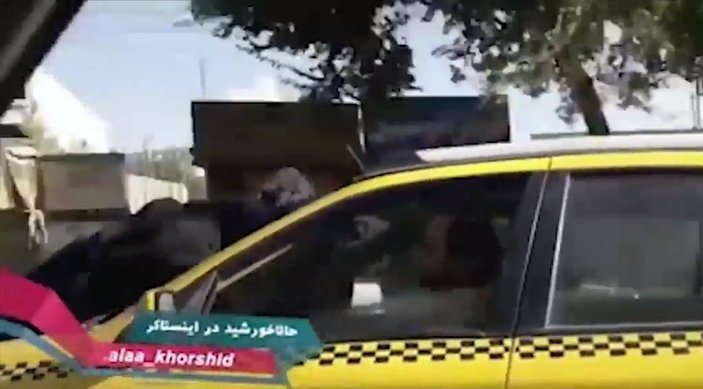 İranlı sürücü eşini akılalmaz bir şekilde cezalandırırdı