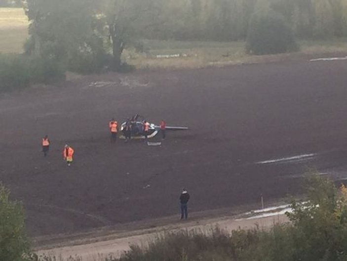 Letonya'da helikopter kazası