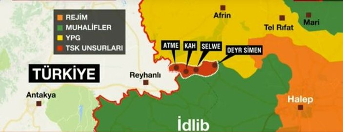 TSK ilk etapta İdlib'de 4 noktaya yerleşti