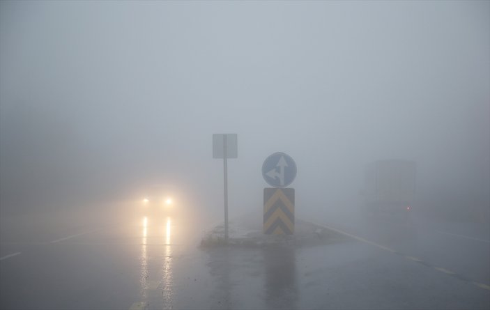 Bolu'da yoğun sis