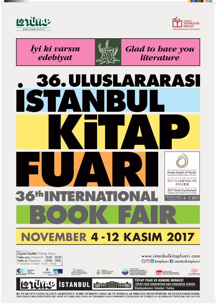 36. Uluslararası İstanbul Kitap Fuarı etkinlik programı belli oldu