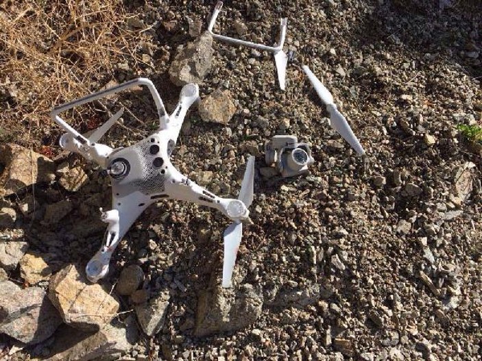 Artvin'de kartal drone parçaladı