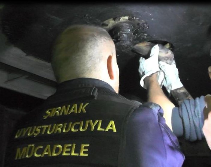 Şırnak'ta çekicide 66 kilo eroin ele geçirildi