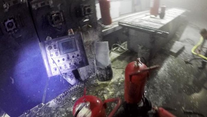 Konya'da alüminyum fabrikasında yangın