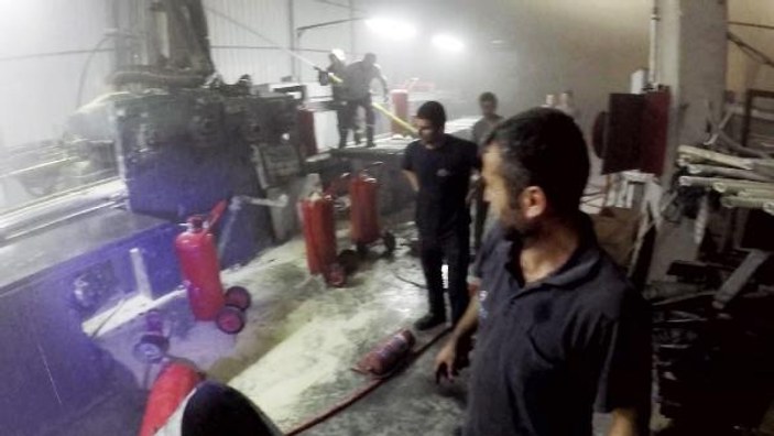 Konya'da alüminyum fabrikasında yangın
