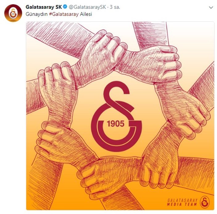 Galatasaray'ın dikkat çeken paylaşımı