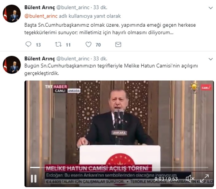 Cumhurbaşkanı Erdoğan ile Bülent Arınç aynı karede