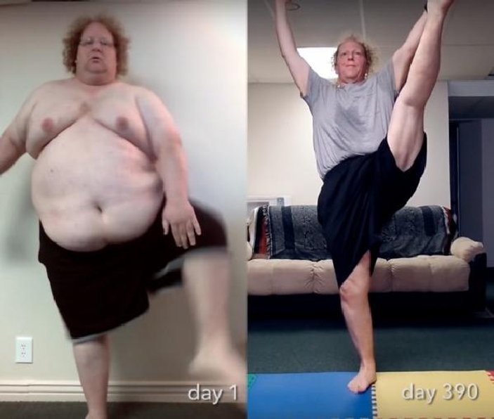 Yaşam tarzını değiştirip 15 ayda 133 kilo verdi