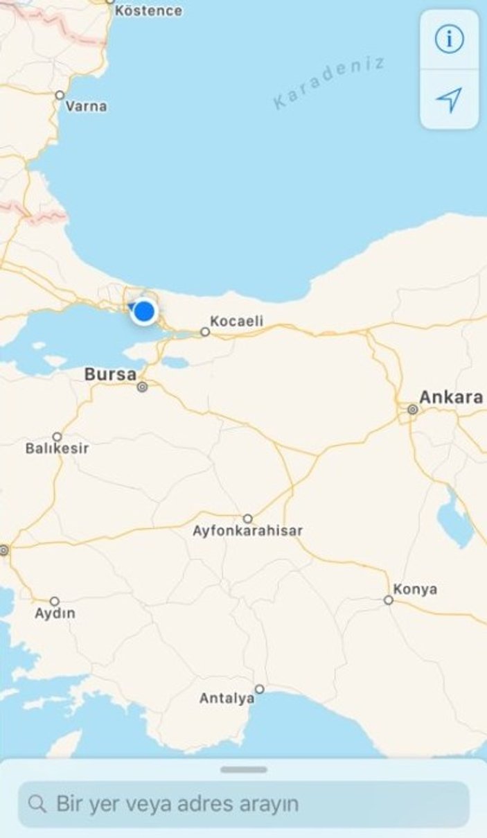 Apple harita uygulamasında Afyon'u 'Ayfon' yaptı