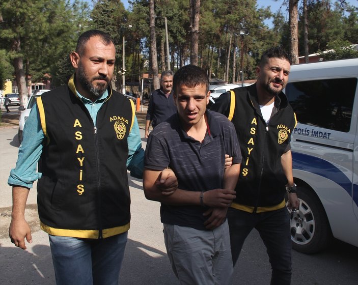Adana'da hırsızın sakarlığı güvenlik kamerasında