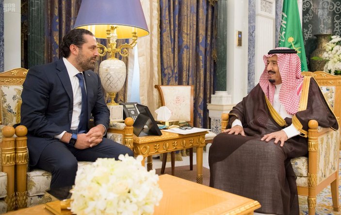 Lübnan Başbakanı Hariri Kral Selman ile bir arada