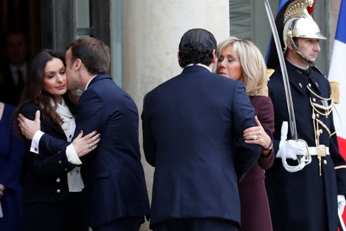 Fransa Cumhurbaşkanı Macron Hariri'yi ağırladı