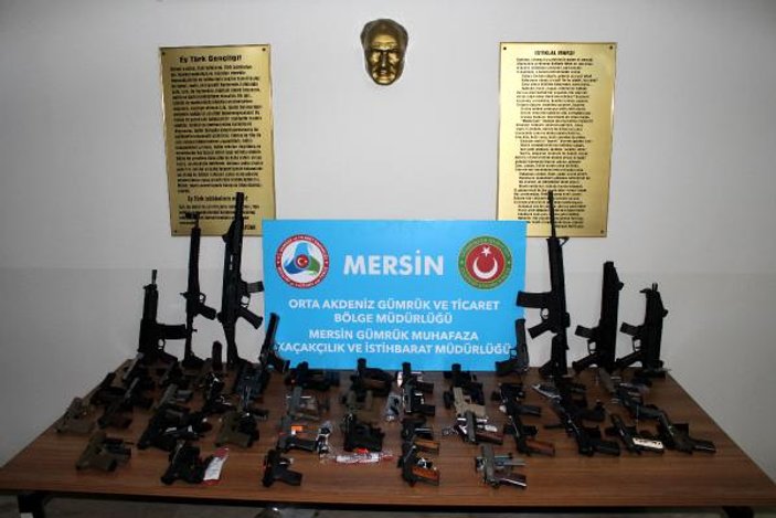 Mersin Limanı’nda 47 silah ele geçirildi
