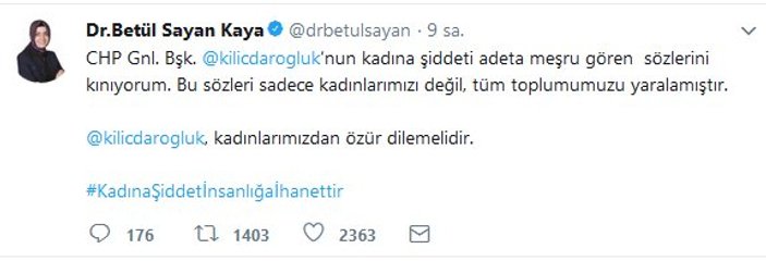 Bakan Kaya'dan Kılıçdaroğlu'na tepki