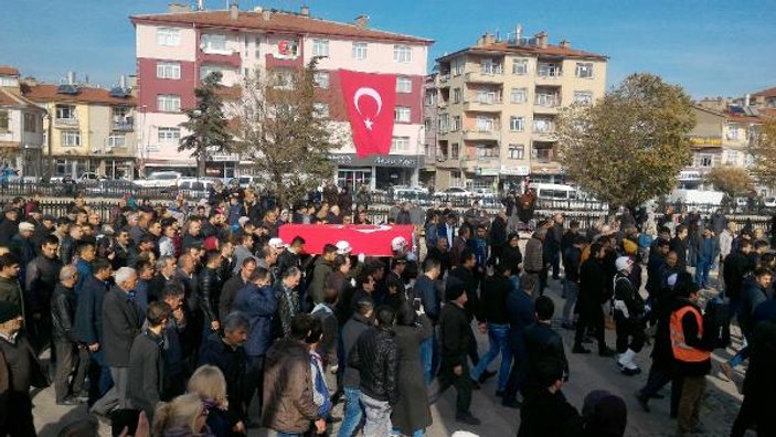 Konya'da şehit Aykut Kazar'a veda