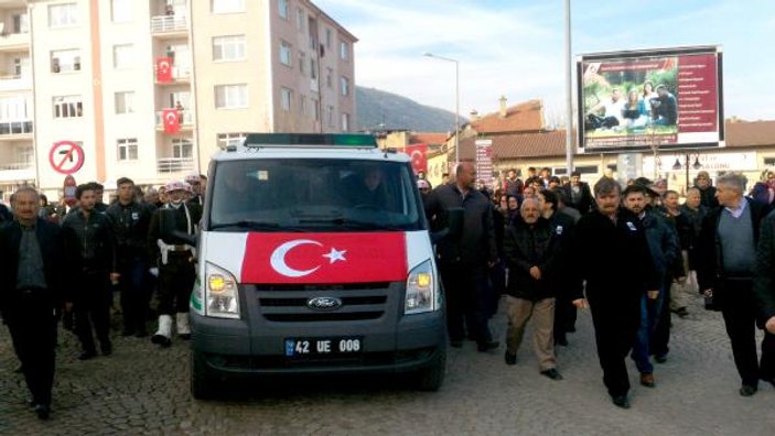 Konya'da şehit Aykut Kazar'a veda