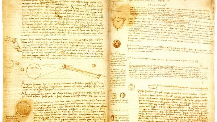 Da Vinci'nin el yazmaları İtalya'da sergilenecek