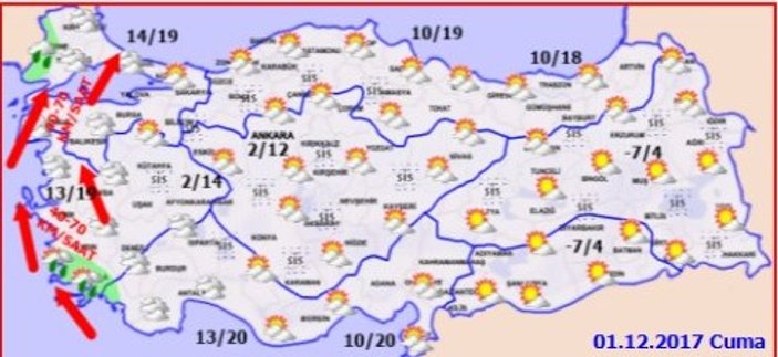 İstanbul'a kar geliyor