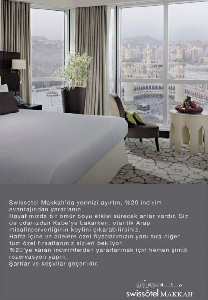 Swissotel neyi amaçlıyor, Kâbe'ye tepeden bakmak da ne