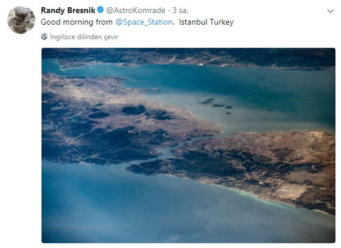 Uzay istasyonundan İstanbul'un görüntüsü