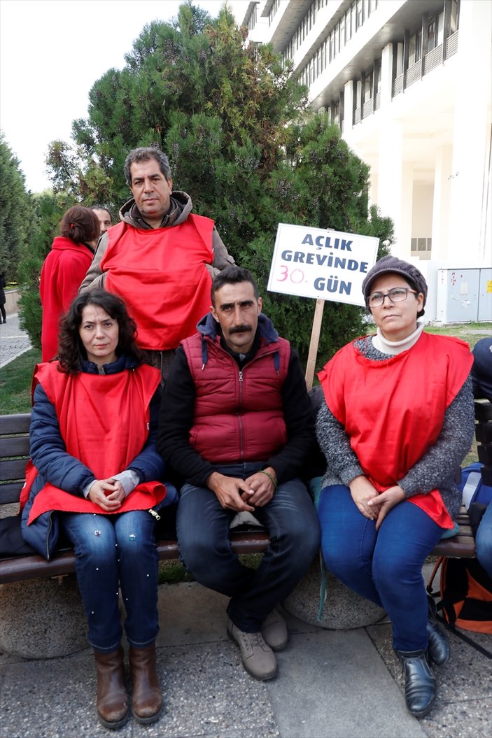 İzmir'de belediye işçisi açlık grevinde