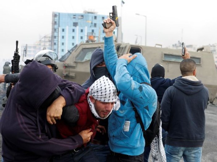 Ramallah'ta dikkat çeken kare