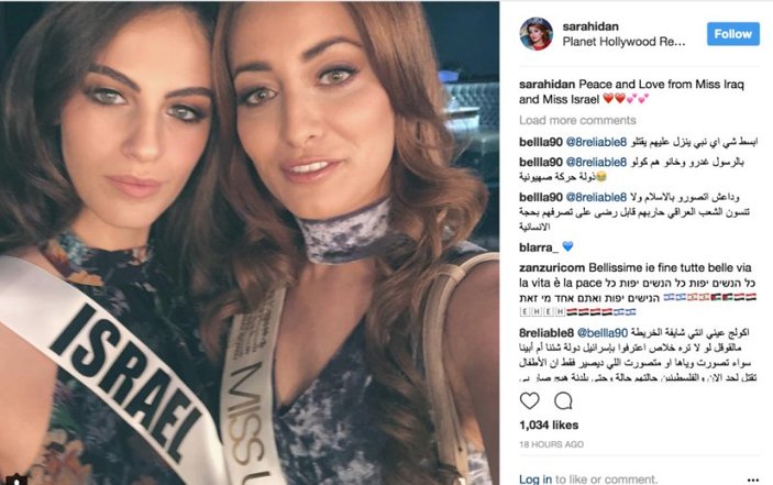 İsrail güzeli ile selfie çekti ölüm tehditleri yağdı