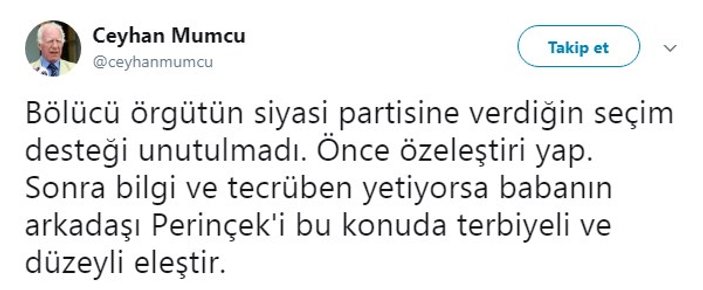 Perinçek'i eleştiren Özgür Mumcu'ya amcası cevap verdi