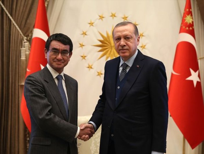 Erdoğan, Japonya Dışişleri Bakanı'nı kabul etti