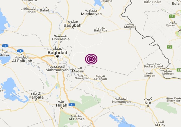 Irak’ta 5.4 büyüklüğünde deprem