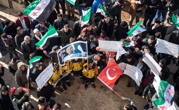 Suriyelilerden Afrin operasyonuna destek