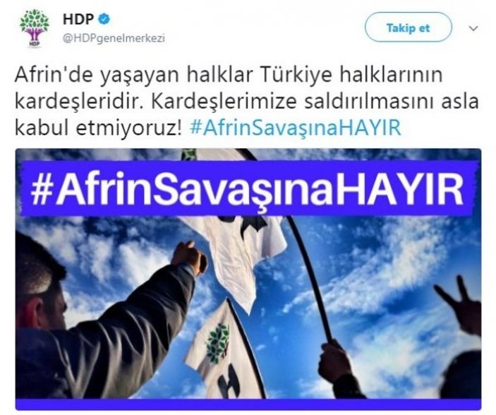 HDP Afrin operasyonu sırasında PKK'lılara ağlıyor