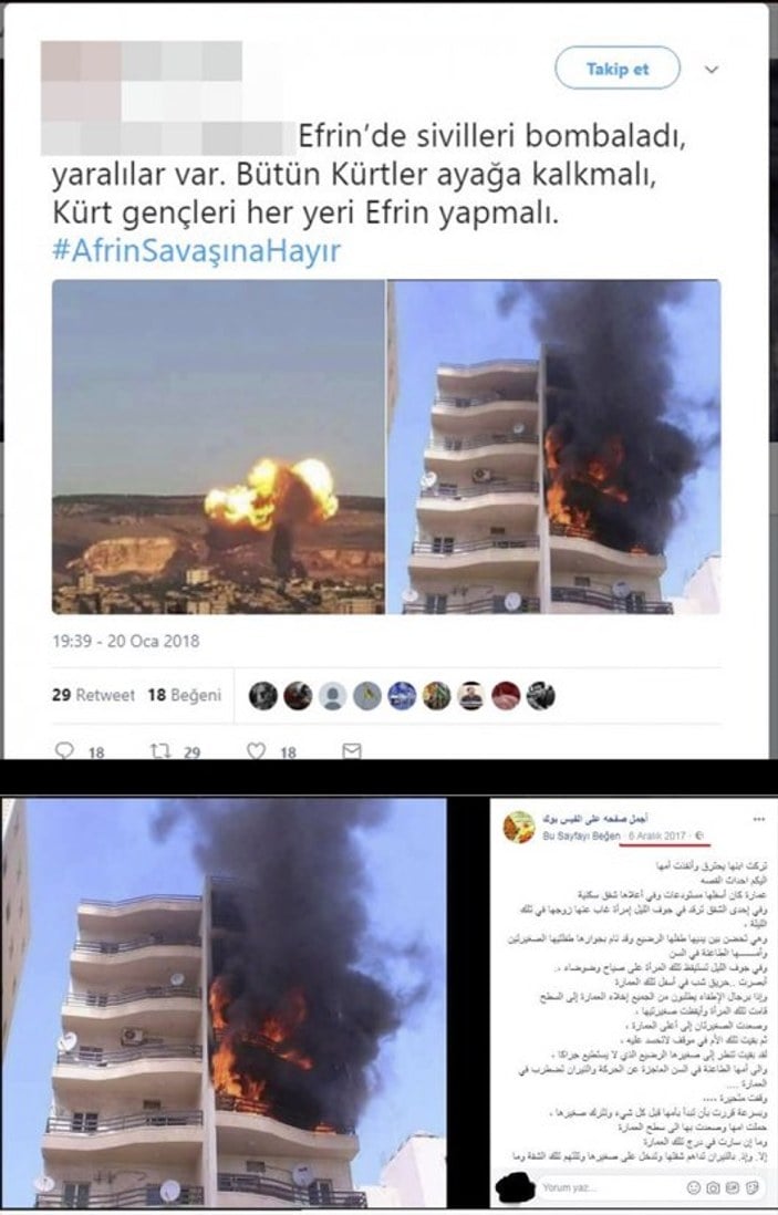 Sosyal medyada Zeytin Dalı Harekatı'na kara propaganda