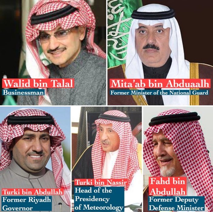 Suudi Arabistan'da prenslere ve bakanlara gözaltı dalgası