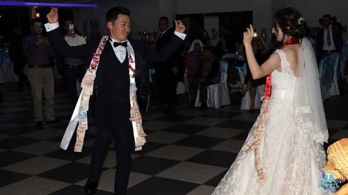 Japon damat Türk düğünü ile evlendi