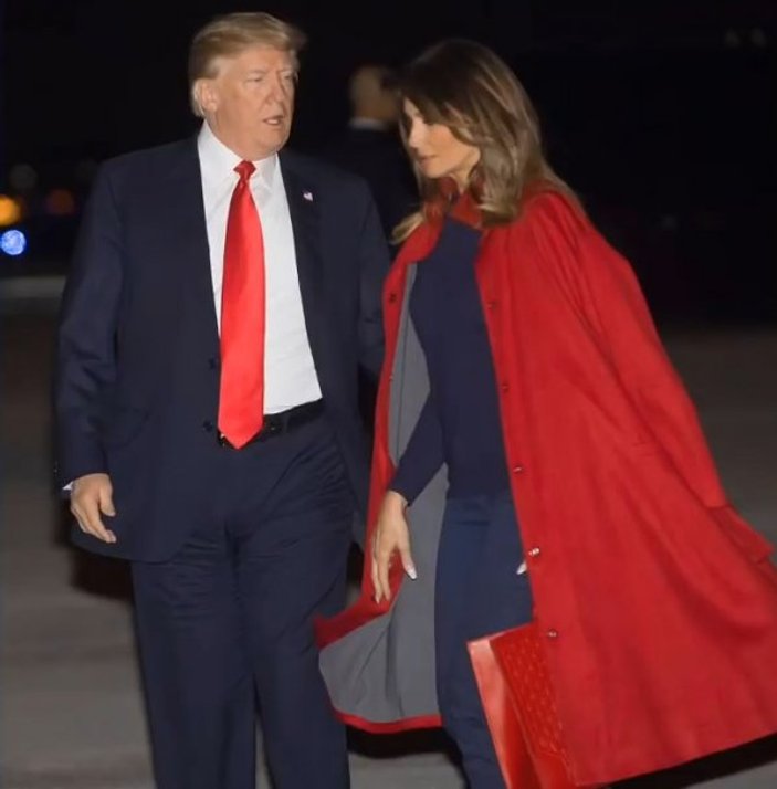 Melanie Trump eşiyle poz vermekten kaçındı