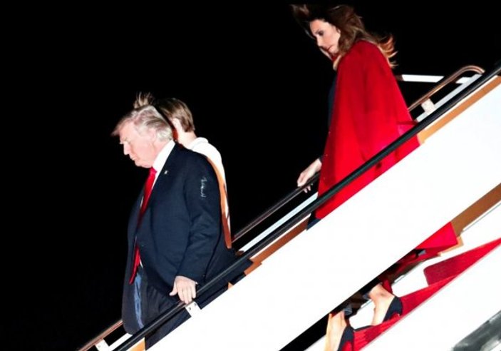 Melanie Trump eşiyle poz vermekten kaçındı