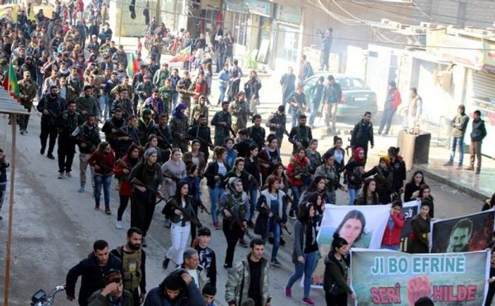 Afrin'deki sivil kıyafetli teröristler