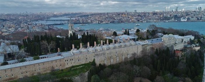 Restorasyondaki Topkapı Sarayı havadan görüntülendi