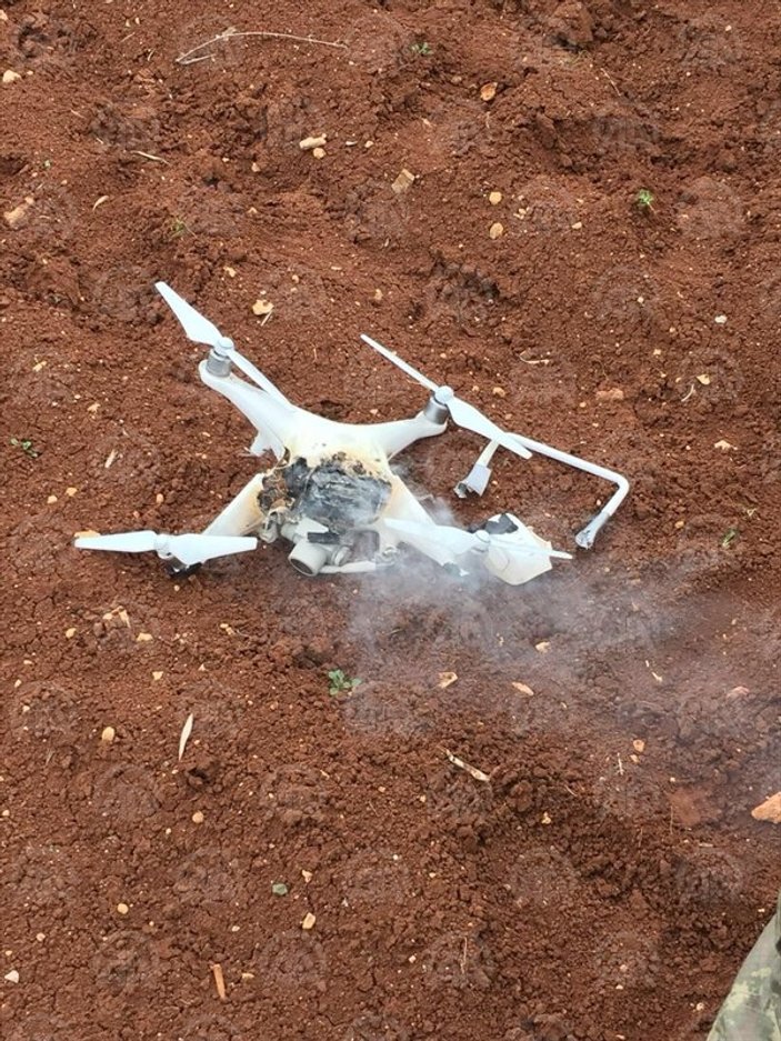 Afrin'de teröristlerin drone'u düşürüldü