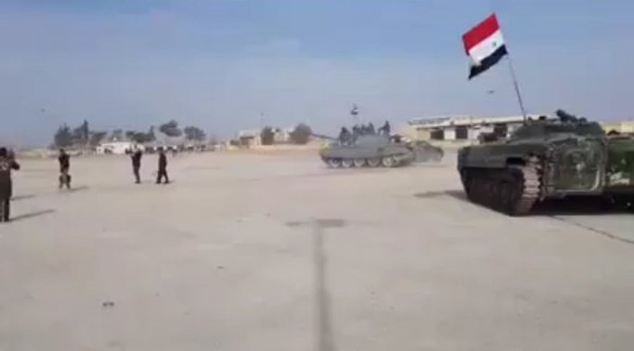 Rejim yanlısı Şii milisler Afrin'e girmeye başladı