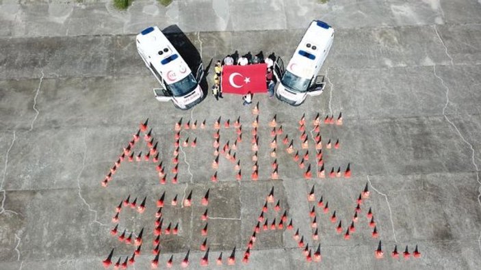 Trabzon 112 personelinden 'Afrin'e Selam'