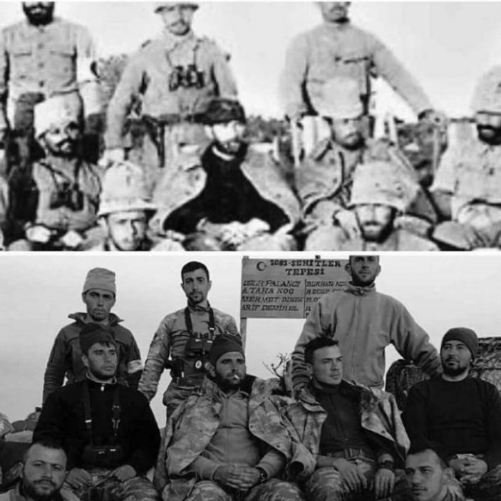 Afrin’deki askerlerden Mustafa Kemal Atatürk pozu