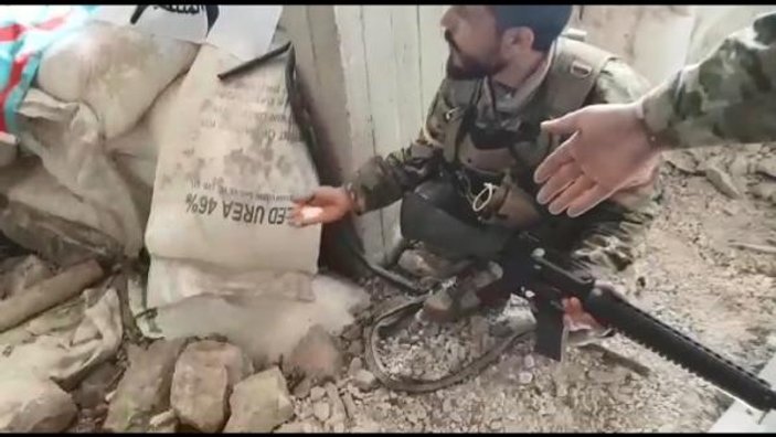 Afrin'de teröristlerin bomba imalathanesi imha edildi