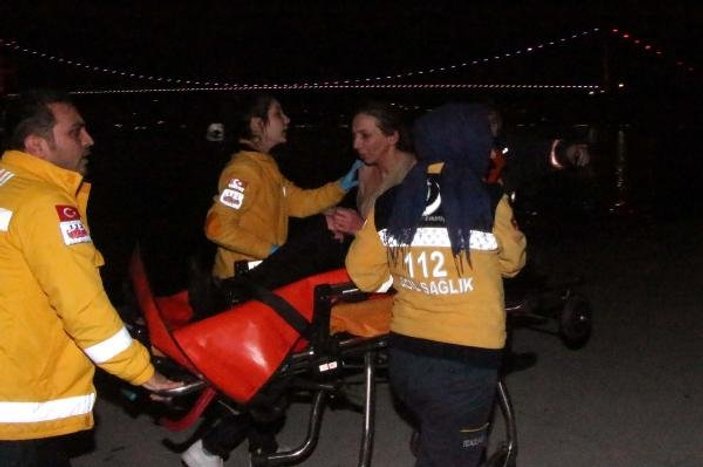 Sarıyer'de denize düşen kadın kurtarıldı