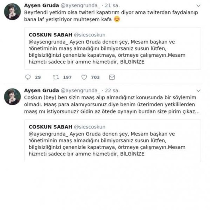 Coşkun Sabah Ayşen Gruda'dan özür diledi