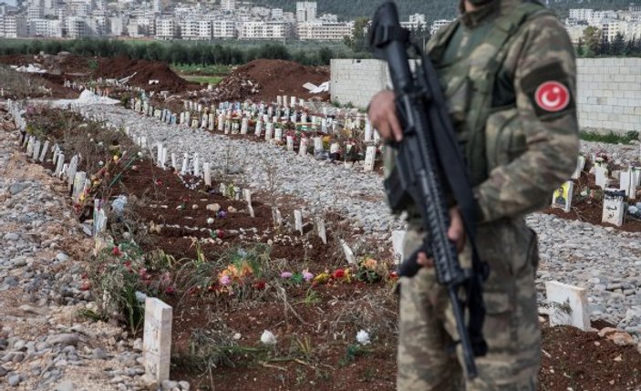 Afrin'de terörist mezarları bulundu